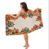 Carosoffe Thanksgiving Women's Towel Wrap, Lightweight Spa/Bath Wrap with Adjustable Closure, Polka Dot Plaid Paint Pumpkin Orange Green Burlap Quick Dry Shower Wrap Towel for Bathroom, 31.5''x59'' view 1