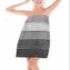 Carosoffe Grey Ombre Women's Towel Wrap, Lightweight Spa/Bath Wrap with Adjustable Closure, Rustic Barn Wood Grain Retro Farm Quick Dry Shower Wrap Towel for Bathroom Beach Pool, 31.5''x59'' view 3