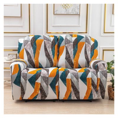1/2/3 Seater Recliner Sofa Seat Covers Fabric Stretchy 4/6/8-Pieces Couch Slipcover Armchair Cover Non-Slip Furniture Protector, Elastic Spandex Soft Recliner Chair Protectors with Side Pocket ( Color