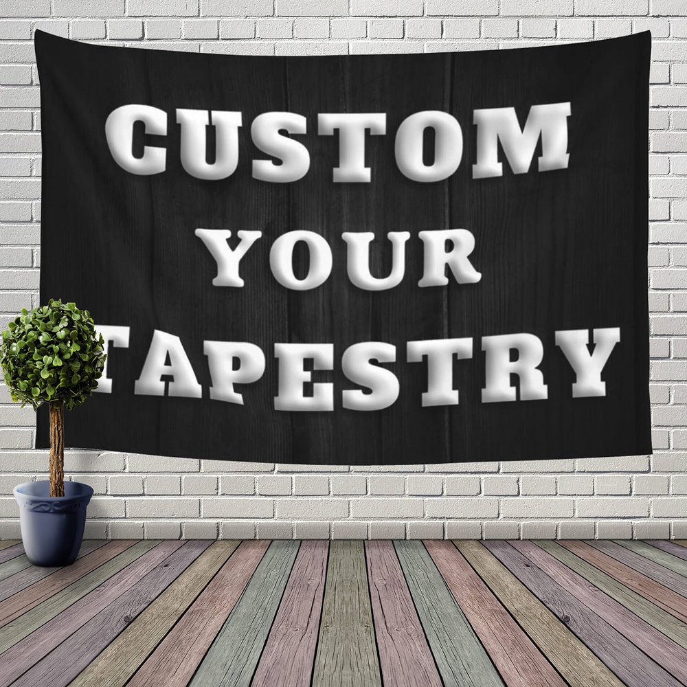 Yshsaiwj Custom Wall Tapestry Upload Images Custom Christmas Ornament Backdrop Jesus Bless you Customized Gifts for Women and Man (90x71 inch Horizontal)