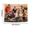 Yshsaiwj Custom Wall Tapestry Upload Images Custom Christmas Ornament Backdrop Jesus Bless you Customized Gifts for Women and Man (90x71 inch Horizontal) view 2