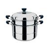 2-tier 12 inch Stainless Steel Stackable Steamer Pot, with Lid, Multipurpose Use view 2