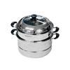 2-tier 12 inch Stainless Steel Stackable Steamer Pot, with Lid, Multipurpose Use view 3