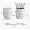 12 Pieces Pearl Fruit Fork Set for 12 People, Creative Dazzling Ceramic Storage Jar Household Stainless Steel Fork Fruit Fork Jar (No cans,Purple) view 2