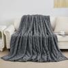 Aganear Twin Blanket - 3D Stylish Design, Luxury Portable Lightweight Blanket Super Soft, Fluffy, Warm, Cozy, Fuzzy for Couch Living Room Bed Outdoors Office Travel(60"80", Gray) view 1