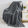 Aganear Twin Blanket - 3D Stylish Design, Luxury Portable Lightweight Blanket Super Soft, Fluffy, Warm, Cozy, Fuzzy for Couch Living Room Bed Outdoors Office Travel(60"80", Gray) view 3