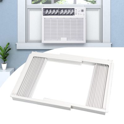 Pearwow Window Air Conditioner Side Panel with Frame,AC Insulation Side Panels Curtain Kit,Fits for Most 12000BTU Window AC Units