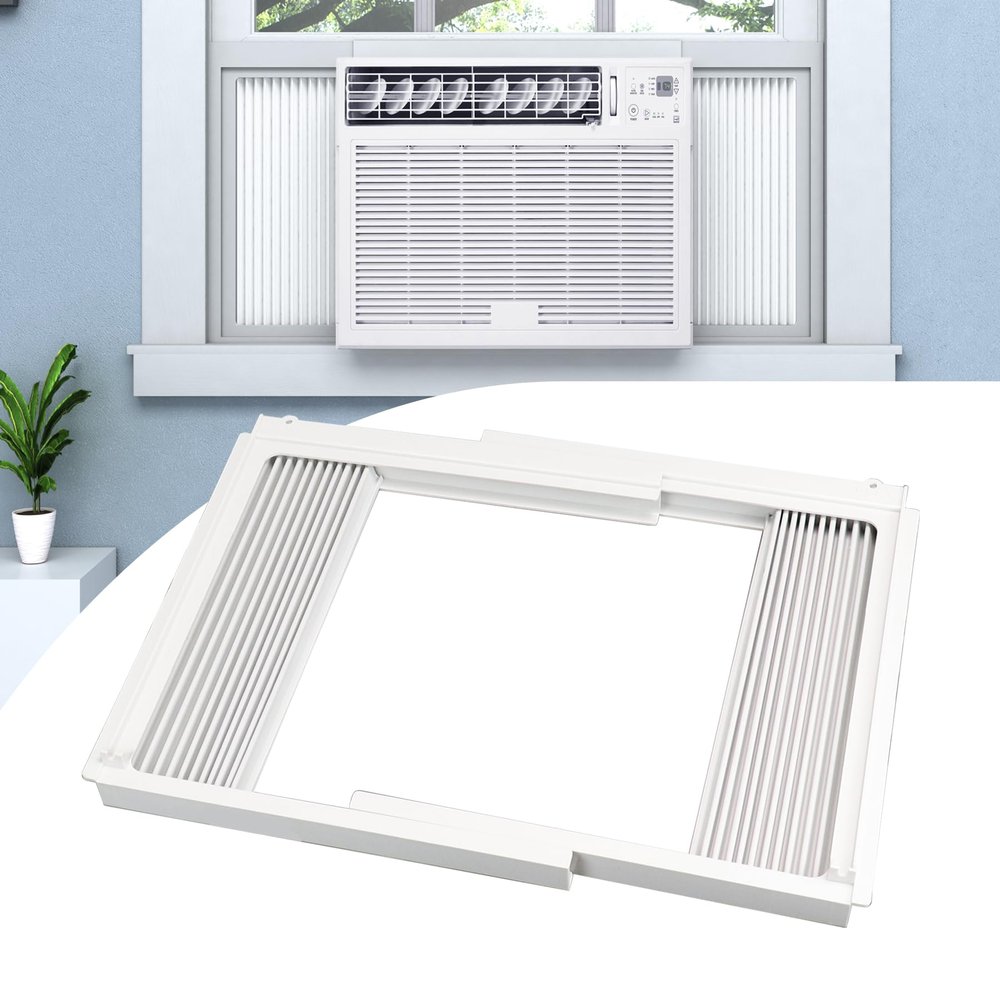 Pearwow Window Air Conditioner Side Panel with Frame,AC Insulation Side Panels Curtain Kit,Fits for Most 12000BTU Window AC Units