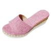 Ladies Fashion Solid Color Breathable Mesh Comfortable Flat Bottom Casual Shoes Women Bow Sandals Size 8 (Pink, 8) view 1