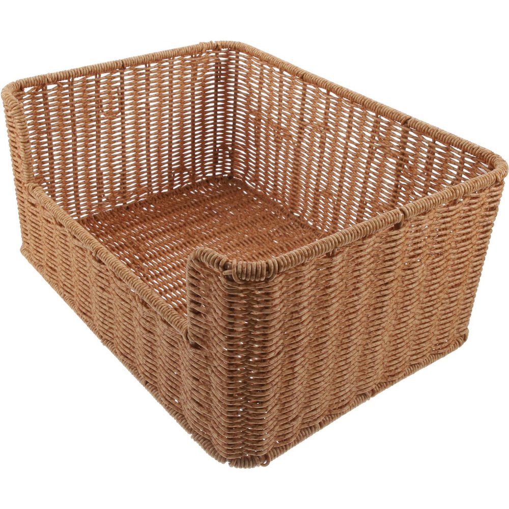 Cabilock Practical Woven Storage Basket Imitation Rattan for Home Office Book Storage