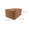 Cabilock Practical Woven Storage Basket Imitation Rattan for Home Office Book Storage view 3