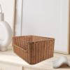 Cabilock Practical Woven Storage Basket Imitation Rattan for Home Office Book Storage view 4