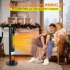 CAYNEL Tower Ceramic & Flame Heater with 3D Flame and Oscillation Function, 3 Modes, Safety Alert Switch, Remote and Touch Control, Multiple Safety,Ideal For Home,livingroom, Black view 2