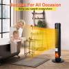 CAYNEL Tower Ceramic & Flame Heater with 3D Flame and Oscillation Function, 3 Modes, Safety Alert Switch, Remote and Touch Control, Multiple Safety,Ideal For Home,livingroom, Black view 4