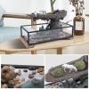 BANLICALI Tabletop Fountain, Ceramics Fountain Waterfall with Glass Jar and Rockery, Tabletop Feng Shui Landscape Decor, Water Fountain Indoor for Study Living Room Office 110V view 4