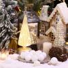 34ct White Mini Christmas Ball Ornaments Shatterproof Plastic Christmas Tree Decorations for Xmas Party Home Office Holiday Decor -Small Size (1.57"/ 40mm) view 3