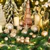 34ct Champagne Christmas Ball Ornaments Shatterproof Plastic Christmas Tree Decorations for Xmas Party Home Office Holiday Decor -Medium Size (2.36"/ 60mm) view 3