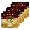 ALAZA Golden Christmas Bells Towels Cotton Washcloths Set,Extra Absorbent Fast Drying Face-Cloth Washcloths,Soft Fingertip Towel for Hotel,Spa,Kitchen,12'' x 12'' (6 Pack) view 1