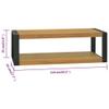 KTHLBRH Wall-Mounted Bathroom Cabinet Freestanding Tall Pantry Wooden lockers Suitable Room Storage Solutions for Bedroom and Cloakroom Bathroom 43.3"x17.7"x13.8" Solid Wood Teak view 2