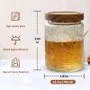 24 OZ/4 PCS Glass Storage Jar with Airtight Bamboo Wooden Lids, Vintage Food Containers Canisters Sets for Kitchen Counter Pantry, Sugar, Flour, Candy, Tea, Coffee Beans, Oats, Grain Bin, Pasta, view 2