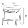 CALMR Practical Nightstand Large Capacity Nightstand with Storage Bedside Table Classic Wooden Bedside Cabinet Simple Bedroom Furniture End Tables view 3