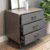 CALMR Practical Nightstand Simple Bedside Table Solid Wood Foot Storage Drawer Nightstand with 2 Drawers Bedside Cabinet Living Room Bedroom End Table view 2