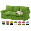 Custom Made Ektorp 3 Seat Couch Velvet Replacement Cover Only Fits IKEA Ektorp 3 Seat Sofa,Ektorp Sofa Cover,Only Cover(Don't Fit Uppland 3 Seat Sofa) (Grass Green) view 1