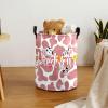 Custom Rose Gold Print Floral Laundry Hamper Personalized Laundry Basket with Name Storage Basket with Handle for Bathroom Living Room Bedroom view 3