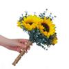 EUBUY Wedding Bouquets for Bride, Artificial Vintage Sunflower Bouquets for Outdoors Baby Shower Home Wedding Decor, Bride Holding Flowers, 11.8x7.9 Inch view 1