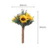 EUBUY Wedding Bouquets for Bride, Artificial Vintage Sunflower Bouquets for Outdoors Baby Shower Home Wedding Decor, Bride Holding Flowers, 11.8x7.9 Inch view 4