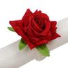 12 PCS Red Rose Napkin Rings for Wedding Anniversary, Handcraft Floral Napkin Holder Table Decor for Thanksgiving Easter Christmas Wedding Table Decor view 2