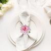 12 PCS Red Rose Napkin Rings for Wedding Anniversary, Handcraft Floral Napkin Holder Table Decor for Thanksgiving Easter Christmas Wedding Table Decor view 4