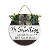 11x11In No Soliciting Seriously Please Don't Make It Weird Wood Plaque Sign,Funny Hanging Wooden Plaque Decoration,Funny Quote Farmhouse Decor Home Sign for Home Living Room view 1