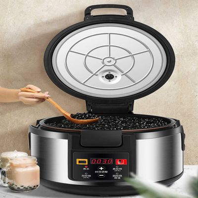 16L Commercial Pearl Cooker,Fully Automatic Pearl Pot Pearl Tapioca Cooker Pearl Maker Non-Stick Sago Cooker for Boba Tea & Bubble Tea & Milk Tea 110V