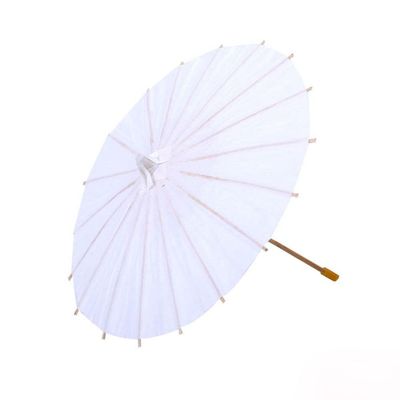 Paper Umbrella,Classic White DIY Paper Umbrella Parasol Wedding Bridal Party Decor Photo Prop for Wedding Parties Costumes Cosplay Decor(20CM,white)