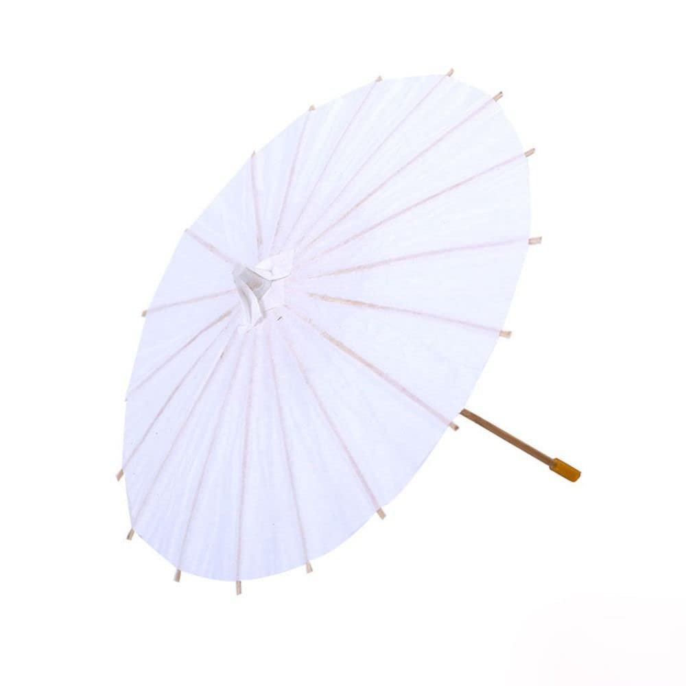 Paper Umbrella,Classic White DIY Paper Umbrella Parasol Wedding Bridal Party Decor Photo Prop for Wedding Parties Costumes Cosplay Decor(20CM,white)