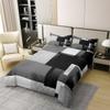 jejeloiu Geometric Duvet Cover 100% Cotton King Size Grey Black Buffalo Check Bedding 100% Cotton Set Geometric Comforter Cover Set Women Men Ultra Soft Decor Modern Art Bedspread Cover Zipper Closure view 2