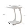 2-Layer Sofa Table C Shaped, Wood End Table with Movable Pulley, Snack Table for Tea Room Studio Apartment(Size:46 * 40 * 63CM,Color:B) view 2