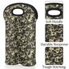 2-Bottle Wine Gift Tote Carrier Camo Mariney Anchor Neoprene Wine Tote Bags Holder Cooler Wine Gift for Women Men view 3