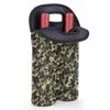 2-Bottle Wine Gift Tote Carrier Camo Mariney Anchor Neoprene Wine Tote Bags Holder Cooler Wine Gift for Women Men view 4