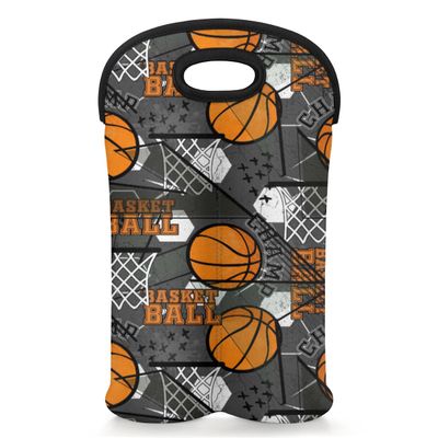 Basketball Player Wine Accessories For Wine Lovers Wine Bottle Tote Carrier Portable Wine Travel Bags Holds 2 Bottles
