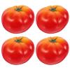 DECHOUS 4Pcs Artificial Tomatoes, Fake Tomatoes Artificial Vegetable for Decoration Lifelike Artificial Tomatoes Realistic Photo Prop for Home Kitchen Christmas Party view 1