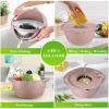 4-1 Strainer Bowl with Lid Set - Strainers and Colanders, Colander for Kitchen, Pasta Strainer, Fruit Cleaner, Veggie Wash, Funny Kitchen Present, Fruit Washing Bowl, Cooking Present for Women - Pink view 2