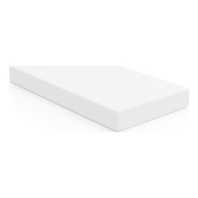 Furniture of America Santai 10" Memory Foam Certified CertiPur White Fabric Twin Mattress