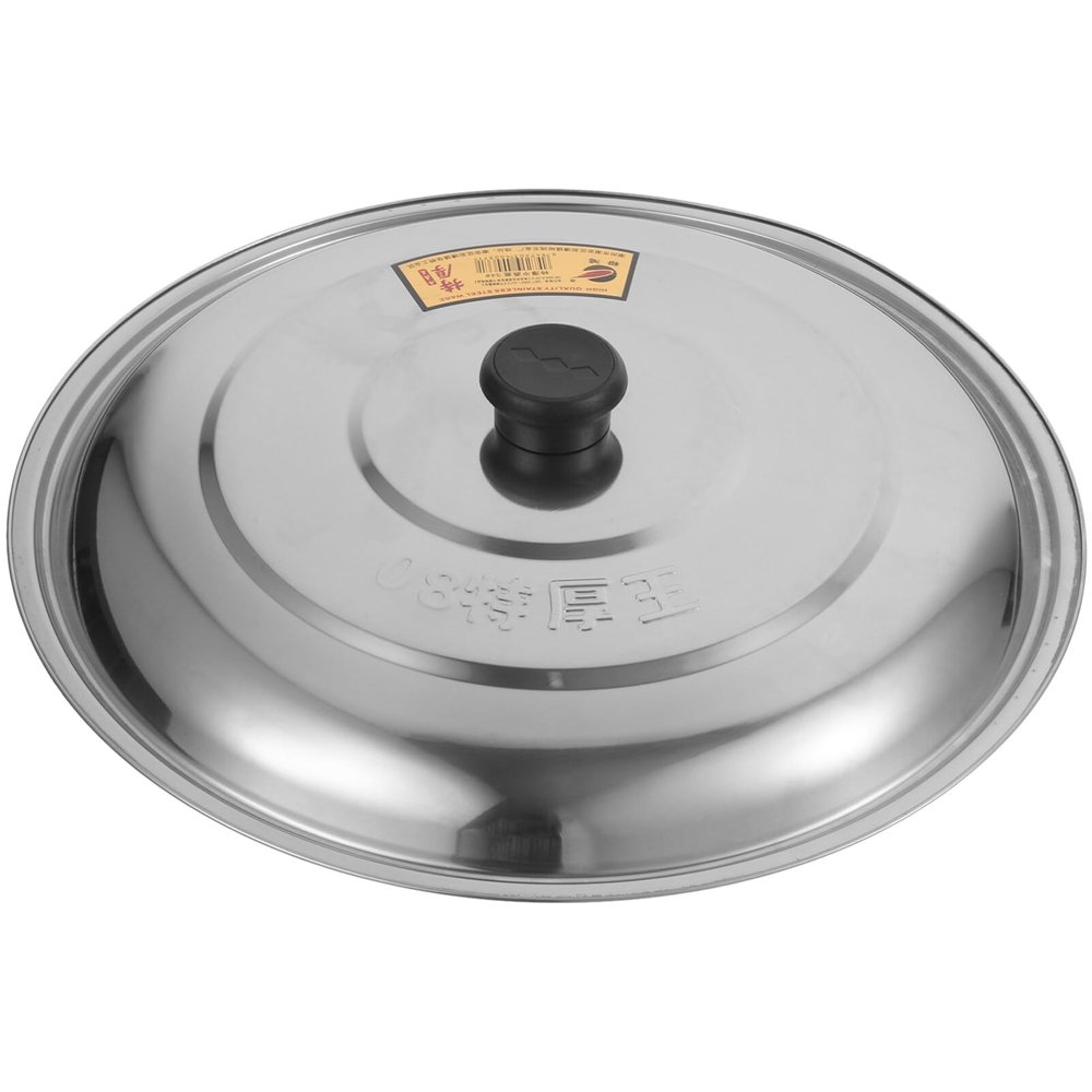 DECHOUS Universal Pan Lid, Stainless Steel, Silver, Fits under 13 Inches (Diameter 33cm), Round, Pot Lid