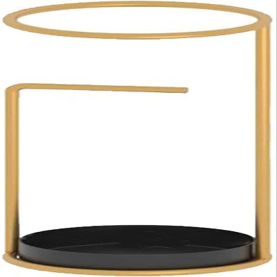 REMYS Umbrella Stand Holder Entryway Hallway Umbrella Stand Rack 60 Cm Tall Umbrella Stand HolderRound Umbrella Storage Rack for Hallway/Foyer/Indoor/Office, Black Removable Drip Tray, Gold