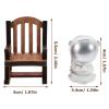 ibasenice 1set Miniature Astronaut Figurine Zen Astronaut Rocking Chair Decor for Desktop Unique Spaceman Ornament for Home Office Living Room Bedroom and Classroom Spaces view 2