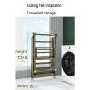BAIYUN Balcony Artifact, Bedroom Home Aluminum Alloy Pole, Outdoor Bracket, Drying Quilt Floor Folding, Indoor Drying Rack 1.52m 1.8m (Size : Medium) view 4