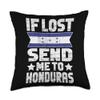 99 Gifts Honduran Fan T-Shirts & Jersey Honduran If Lost Send Me to Honduras Throw Pillow, 18x18, Multicolor view 1