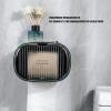 QANYEGN Wall Moted Tissue Box, Plastic Clear Tissue Box, Kitchen Napkin Holder, Great for Kitchen, Bathroom, Office (Green) view 3